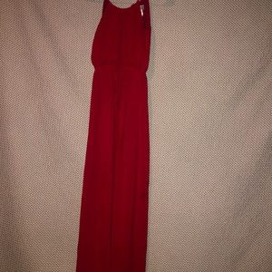 Red long dress